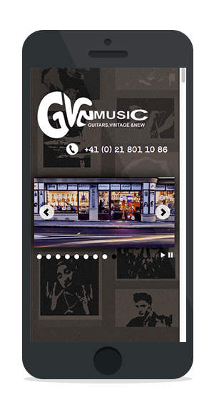 gvnmusic - Création de site internet Suisse en Responsive web design optimisé pour l'affichage mobile en Romandie