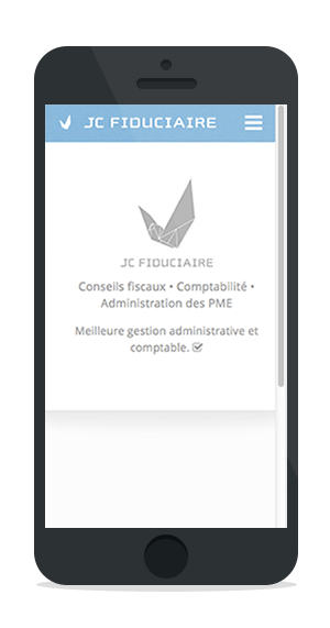 JCfiduciaire - Création de site internet Suisse en Responsive web design optimisé pour l'affichage mobile en Romandie